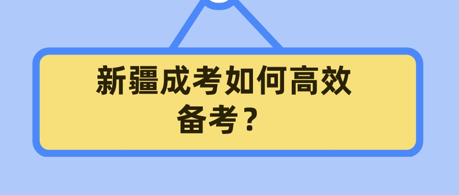 新疆成考如何高效備考？