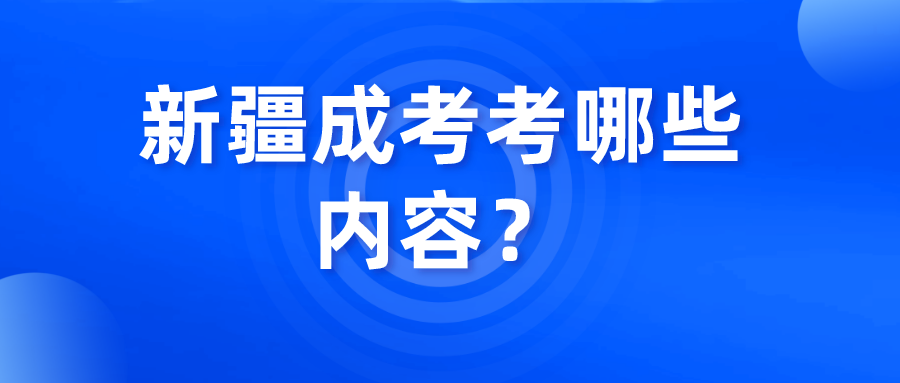 新疆成考考哪些內容？