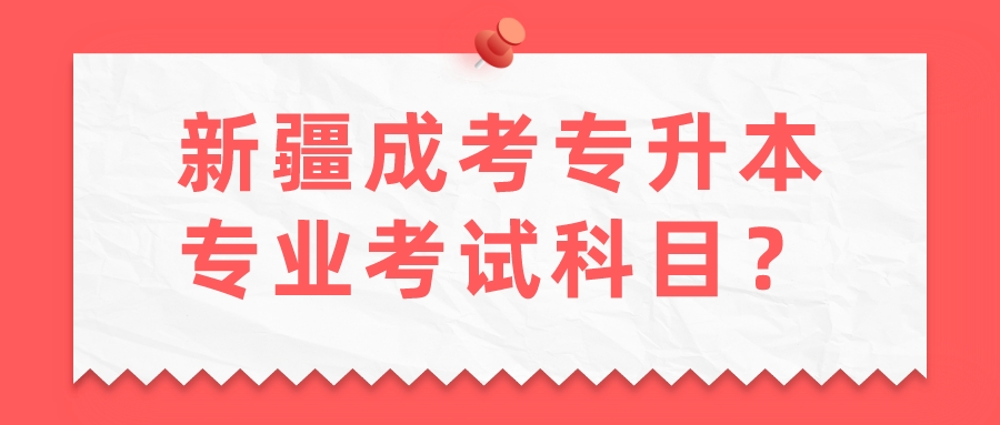 新疆成考專升本專業考試科目？
