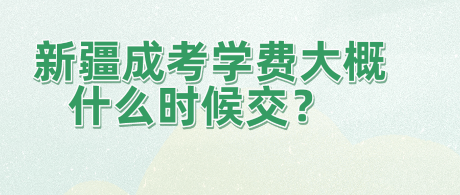 新疆成考學費大概什么時候交？