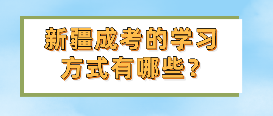 新疆成考的學習方式有哪些？