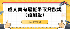 2021年新疆成人高考最低錄取分數線